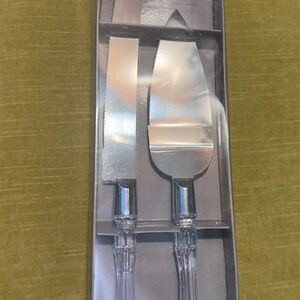 Elegant Silver Cake Knife and Server Set